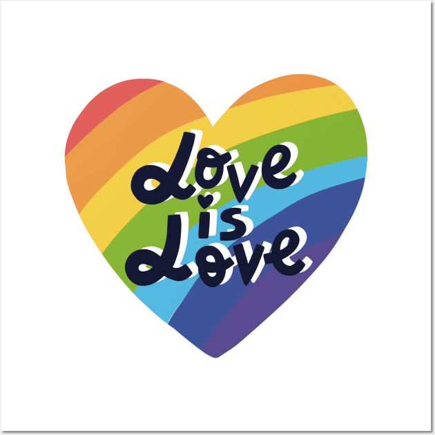 Love is Love is love -  Love ir love Rainbow Wall Art by Obey Yourself Now